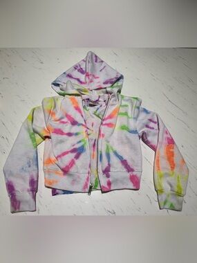 Firehouse girls 2/3T Tie-Dye Short Sleeve Tee & Zip Hoodie set - Multicolor